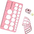 Nipple Ruler for New Mom Gift, Nipple Rulers Flange Sizing Measurement Tool, Silicone & Soft Flange Size Measure for Nipples, Breast Flange Measuring Tool with Inches and MM, Breast Pump Sizing Tool