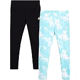 RBX Girls Athletic Leggings - 2 Pack Cotton Stretch Leggings for Girls and Kids Tights - Workout Girl Yoga Pants (4-16)