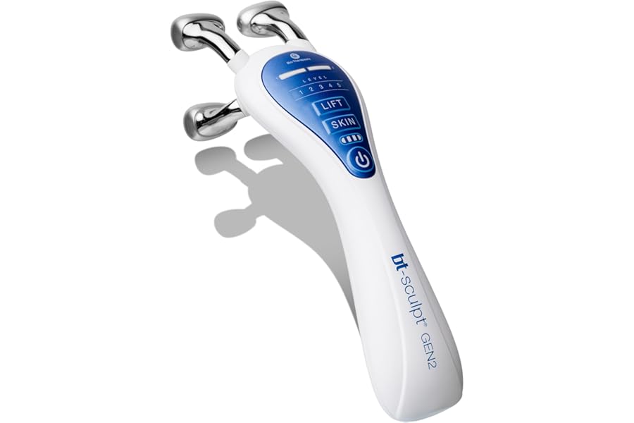 bt-Sculpt GEN2, Microcurrent Facial Lifting, Sculpting, and Firming with Proprietary Kinesthetic Lifting for Home use (White)