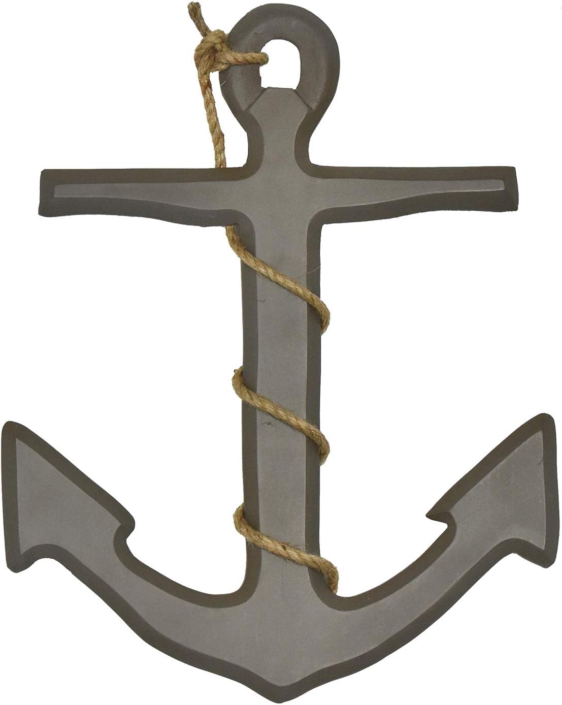 Amazon Com Fetco Home Dcor Ahoy Anchor Decorative Wall Art Gray