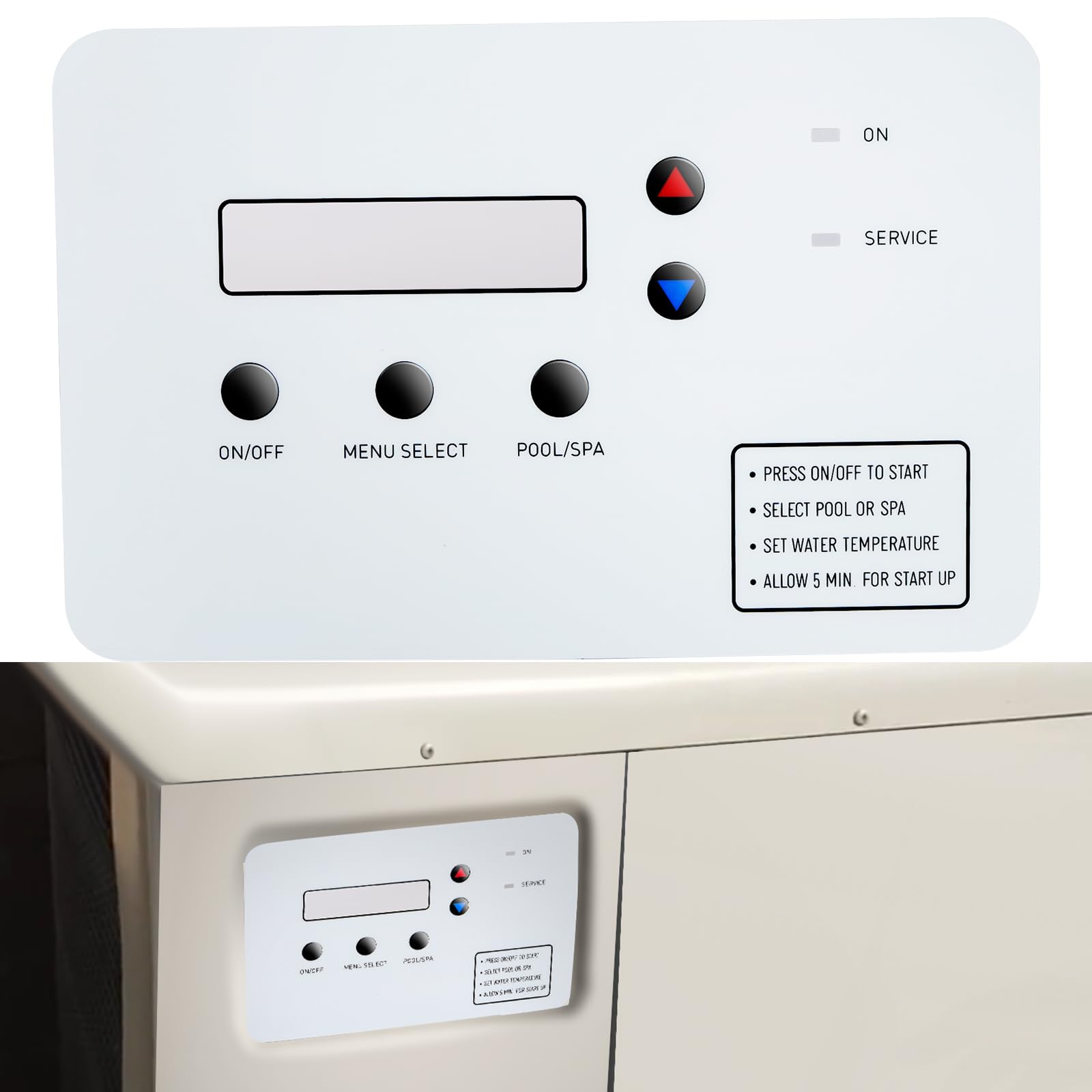 Photo 1 of 472734 Control Board - Auto Heat Pump Keypad Switch Membrane Coverage Compatible with Pentair UltraTemp Pool Thermalflo Titanium Pool and Spa Heat Pump Replacement# 473425 473693(2024 Upgrade)