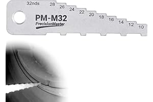 DCOMA Mini Tech Gauge – 32nds Brake Pad Measuring Tool, 2-in-1 Stainless Steel Brake Thickness & Drum Wear Gauge, Compact 4" Tool for Cars, Trucks, SUVs – No Wheel Removal Needed, Technician Gauge