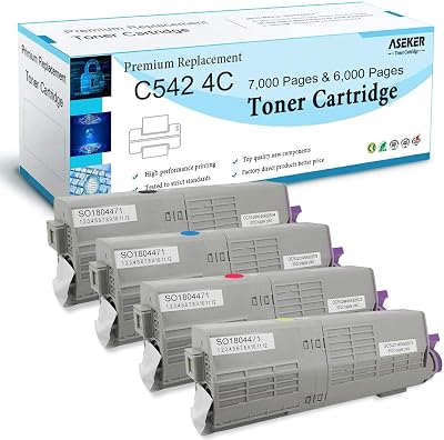 ASEKER Compatible Toner for Oki C532 C542 MC563 MC573 High Capacity BK C Y M