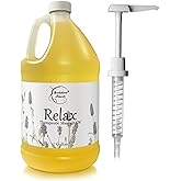 Relax Massage Oil for Massage Therapy | Professional Quality Oil with Lavender, Peppermint & Marjoram | All Natural, Non-Greasy, Smooth Glide | Large 1 Gallon Size with Pump by Brookethorne Naturals