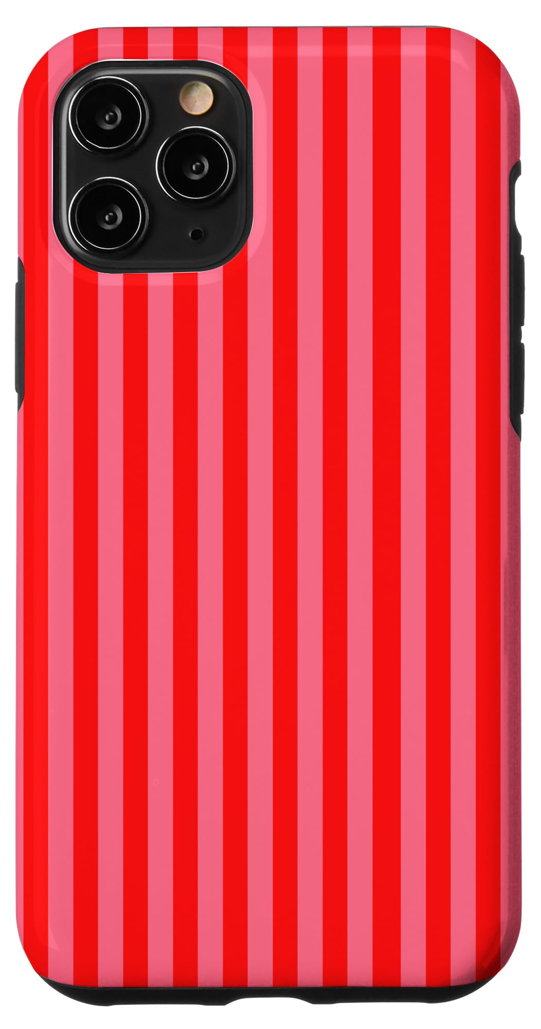 Retro Pink and Red Stripes Geometric Vertical Lines Pattern Case for iPhone 11 Pro