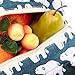 A Little Lemon Cute Reusable Cotton Lunch Bag Insulated Lunch Tote Soft Bento Cooler Bag (Polar Bear)