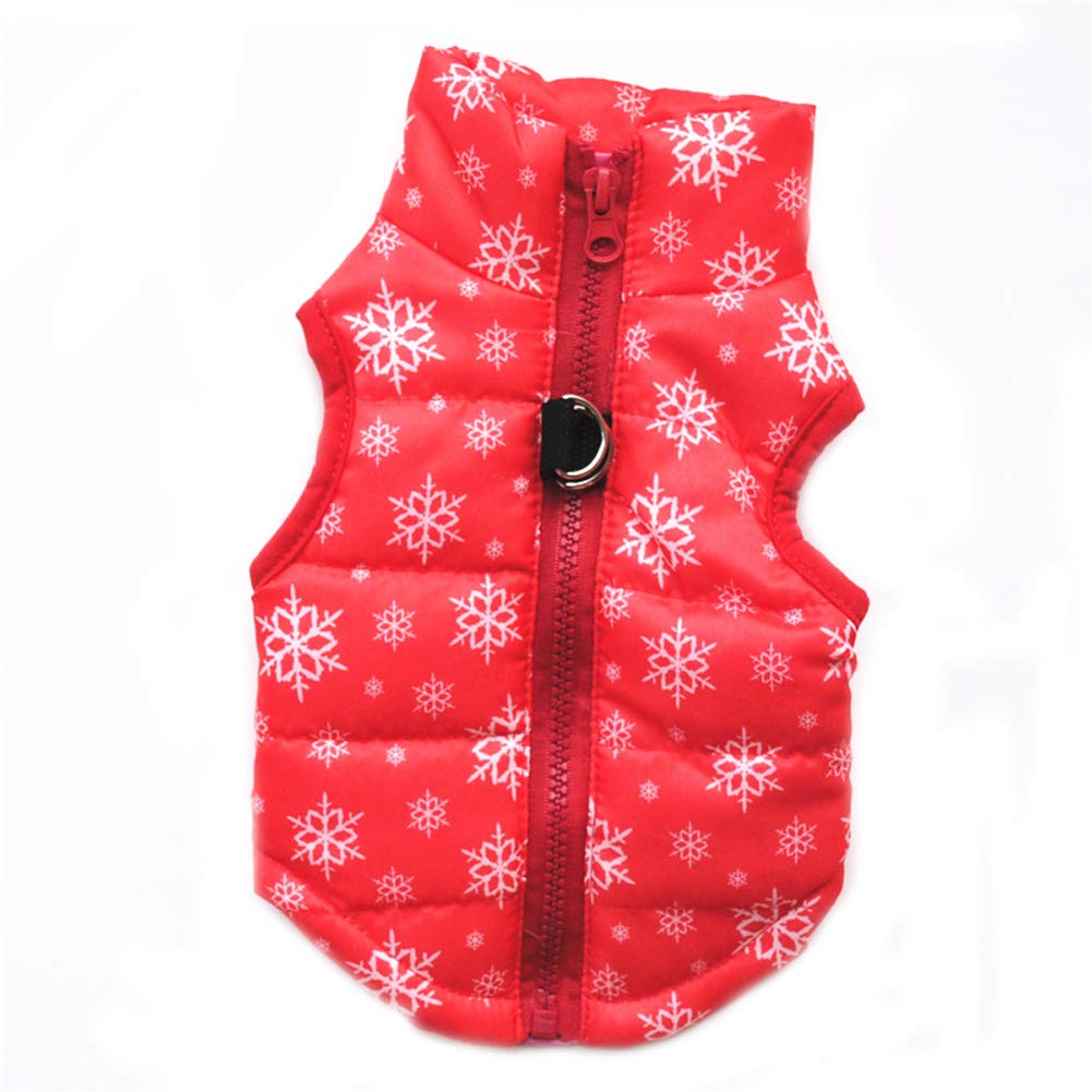 BT Bear® Puppy Winter Coat Vest Jacket Clothing Costume for Cats & Small Dogs (X-Small, Back length 19cm, Red)