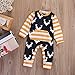 Newest Baby Boys Deer Striped Bodysuit Romper Sleepwear Outfits Costume