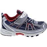 TSUKIHOSHI Storm Kids Shoes - Strap-Closure Machine-Washable Kids and Toddler Shoes with Wide Toe Box & Slip-Resistant, Non-Marking Outsoles, Steel/Cobalt - 1 Little Kid (4-8 Years)