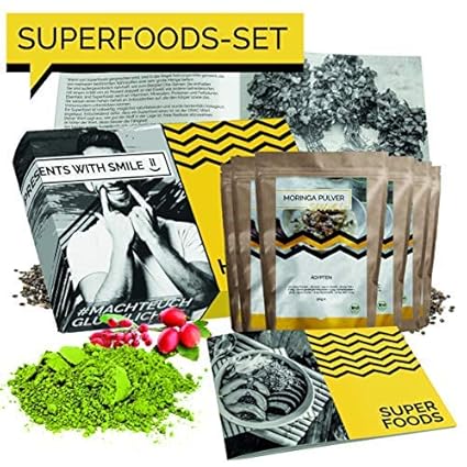 BIO Superfood Probierset 8x50g Superfoods Geschenkbox | Superfood für Einsteiger Geschenkidee 100% BIO Geschenkset für Frauen