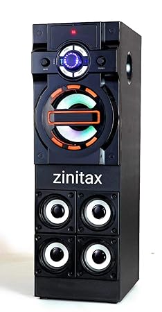 ZINITAX Mini HiFi Boom BASS Tower Speaker System Bluetooth/AUX/MIC/FM/SD Card/USB Card