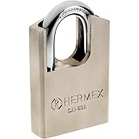 Hermex CHR-60A, Candado de hierro con coraza, 60 mm, llave anti-ganzúa ...