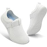 Spesoul Wide Womens Walking Shoes Adjustable Diabetic Shoes Breathable Zero Drop Barefoot Shoe Neuropathy Edema Nursing Shoe Wide Width Sneakers