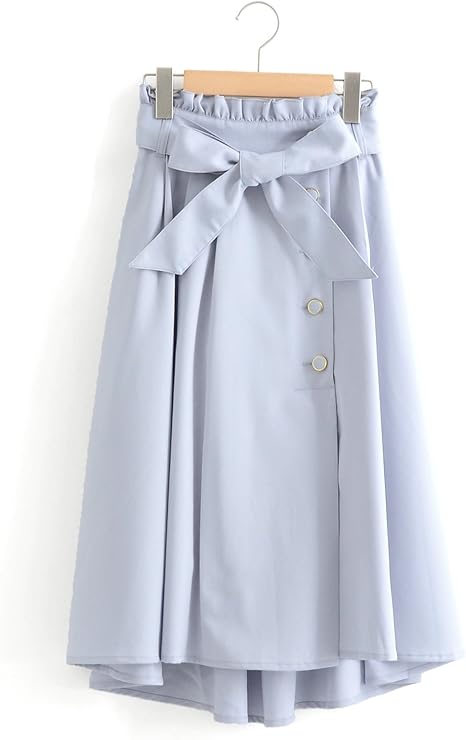 Amazon マジェスティックレゴン Majestic Legon ウエストフリルラップスカート M ラベンダー スカート 通販