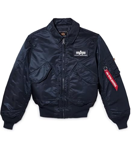 Alpha Industries Men's CWU 45-P Flight Jacket (XS, Black) at
