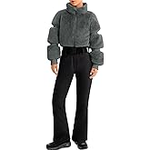 Yousify Womens Snow Suits One Piece Ski Suit Faux Fur Collar Jumpsuit Windproof Winter Warm Ski Outfits for Snowboarding