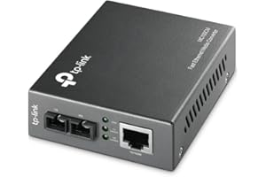 TP-Link MC100CM Media Converter, 10/100Mbps RJ45 to 100M Multi-Mode SC Fiber, up to 1.2miles, Chassis mountable