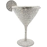 UMREN Cocktail Goblet Rhinestone Clutch for Women Unique Crystal Evening Bag Diamond Purse Wedding Party Prom Handbag