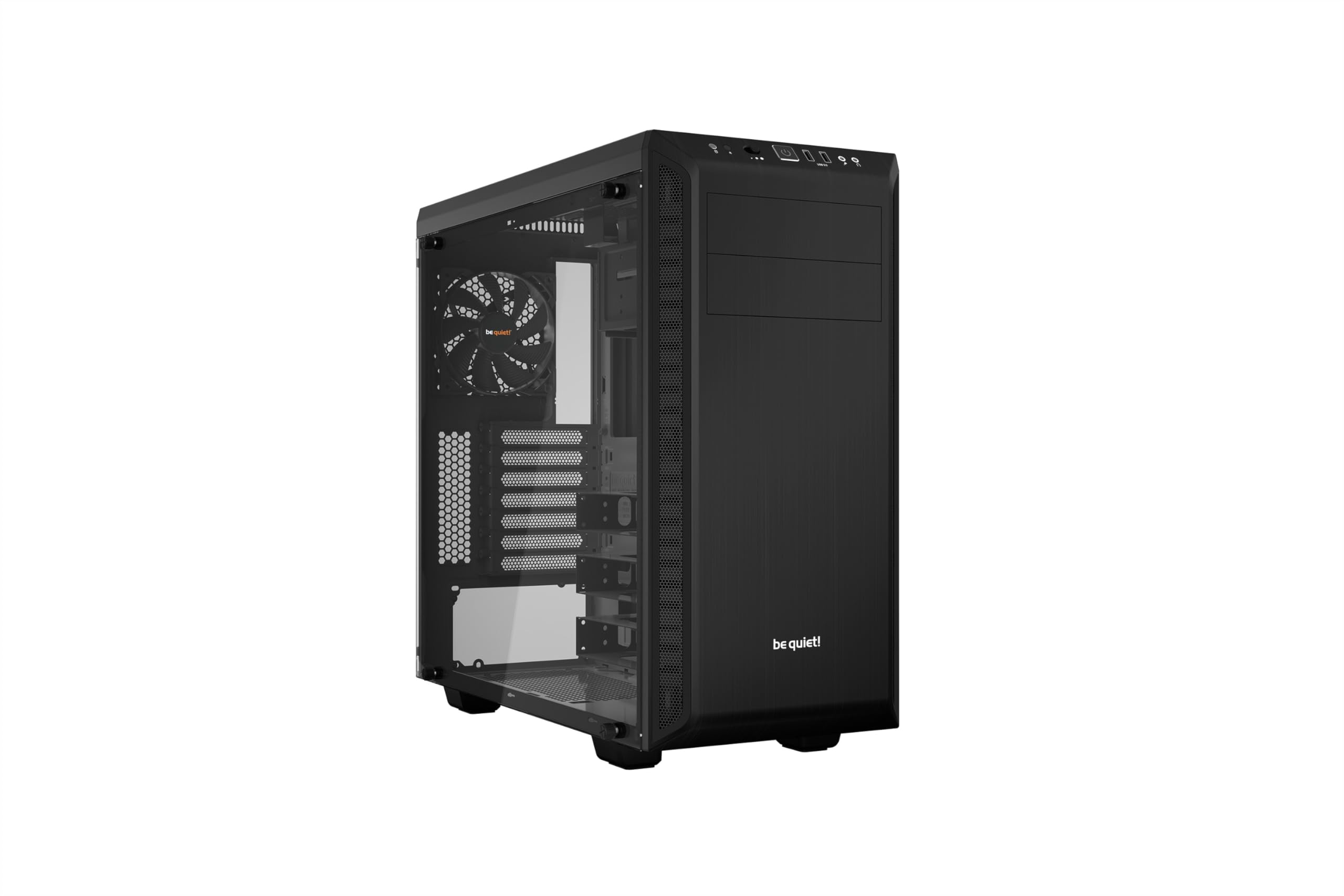 be quiet! Pure Base 600 | ATX Midi Tower PC Case | 2 Pre-Installed Pure Wings 2 Fans | Tempered Glass Window | Black | BGW21