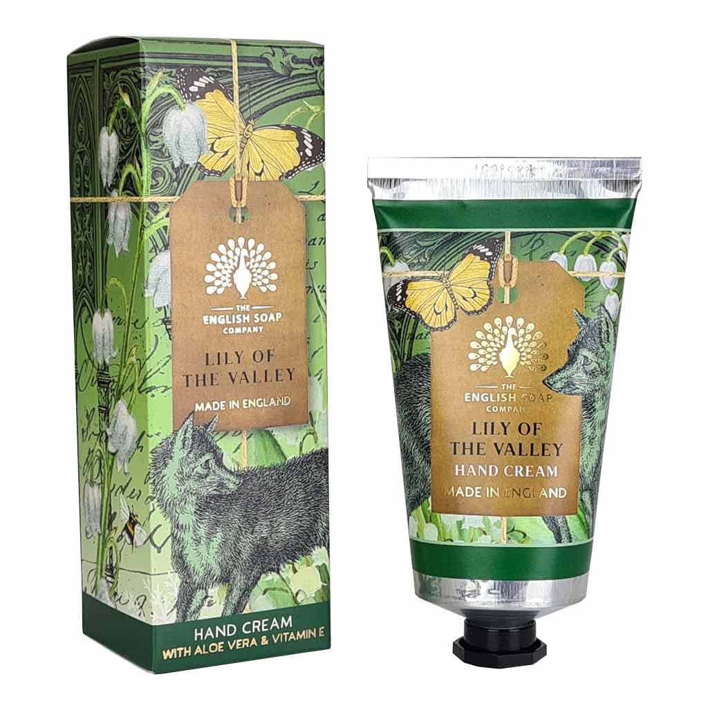 The English Soap Company Anniversary Lily of the Valley Hand Cream - Shea Butter, Aloe Vera and Beeswax Moisturiser - Floral Scent, Recyclable Tube, British Skincare, Made in England - 75ml