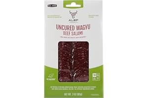 TEAMORE Sliced Uncured Mild Beef Salami WAGYU with Spices & Garlic Blend 3 oz | 85 g | Pack of 1