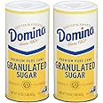 Domino Premium Pure Cane Granulated Sugar with Easy Pour Recloseable Top, 16 Ounce (Pack of 2)