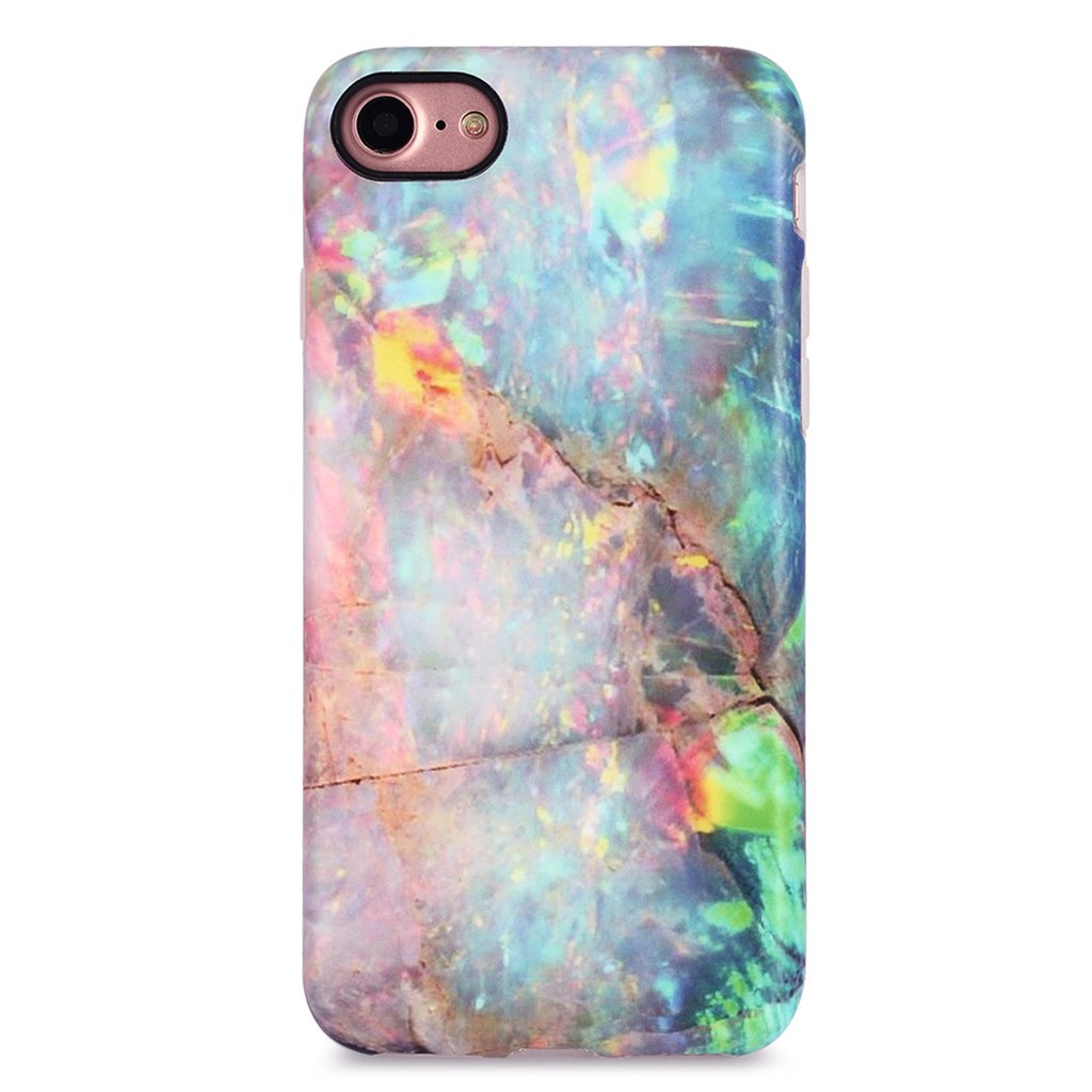 Nasousa iPhone 8 for Girls,iPhone 7 marble case,IMD Printing Slim-Fit Ultra-Thin Anti-Scratch Shock Proof Dust Proof Anti-Finger Print TPU Case for iPhone 7 8 (4.7 inch)(Colorful Marble)