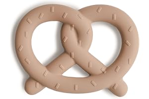 mushie Silicone Baby Teether Toy | Pretzel