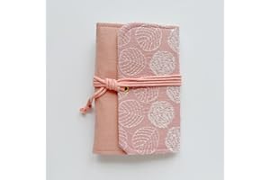 LOTUS YARNS Durable PVC Circular Needle Storage Case Needle Box with 12 Zippered Transparent Pockets - Assorted Colors, Ideal for Knitting & Crochet Supplies (7.5in*5.2in) (#14)