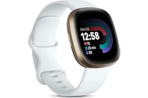 Odbeai Compatible for Fitbit Sense&Sense2 Bands/Fitbit Versa 3&4 Bands Women Men,Classic Sport Replacement Wristbands Soft Waterproof Strap for Fitbit Versa 3&4/Sense&Sense2 SmartWatch(Small, White)