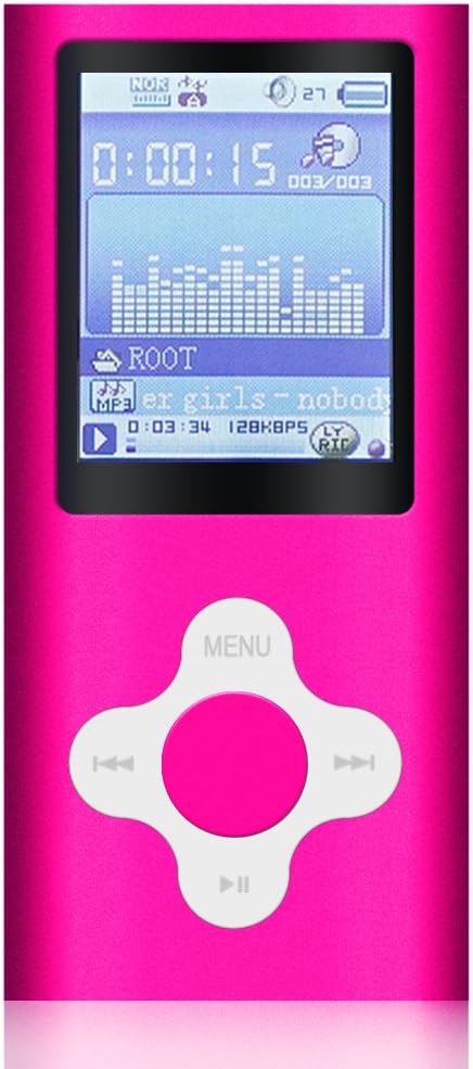 G.G.Martinsen 8GB Versatile MP3/MP4 Player with Photo Viewer, Mini USB Port Slim 1.78 LCD, Digital MP3 Player, MP4 Player, Video Player, Music Player, Media Player-Pink: Home Audio & Theater