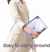 FINTIE Hybrid Case for iPad Air 11 M4/M3/M2 Lavender Grey – Pencil Holder view 9