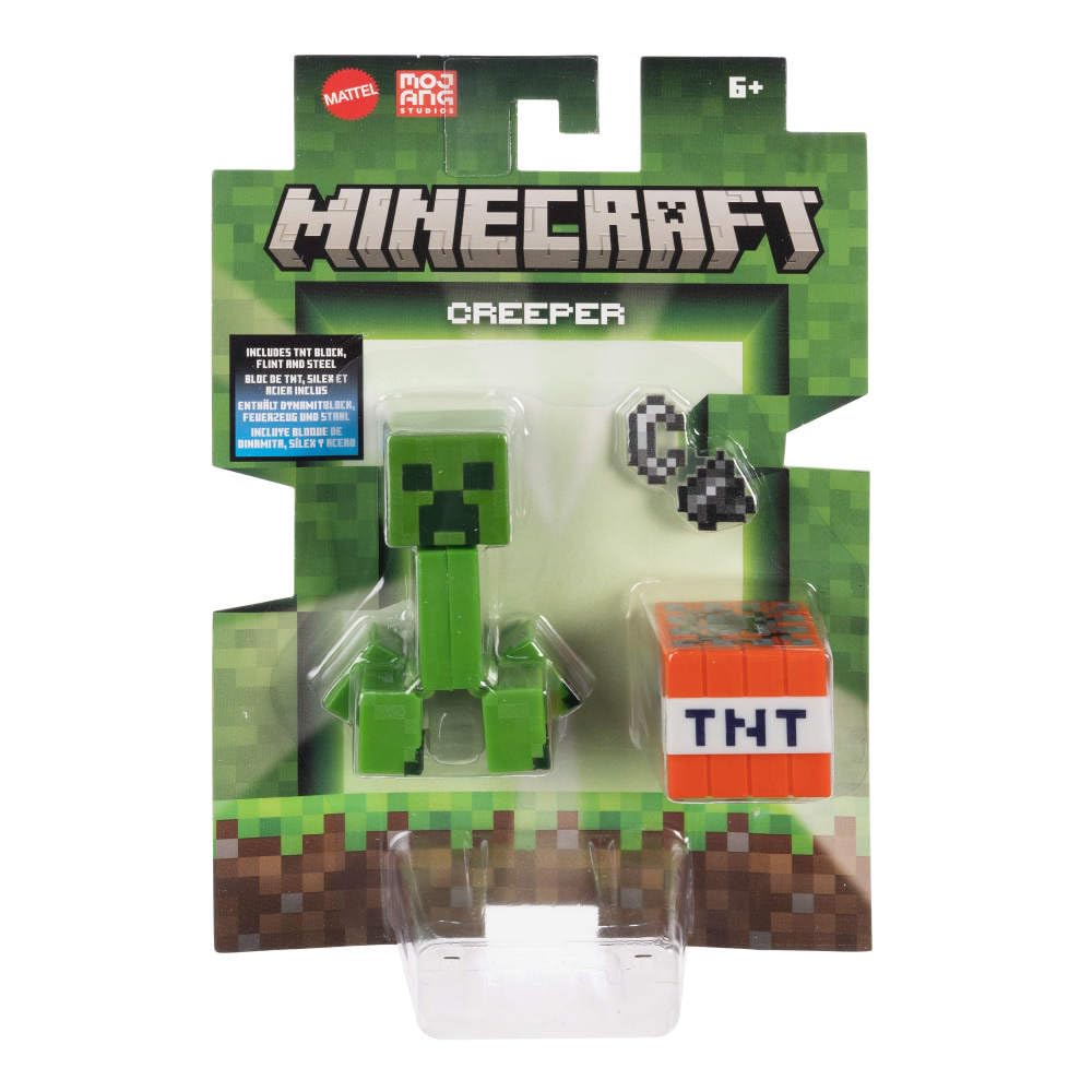 Mattel Minecraft Action Figure & Accessories 2-Pack with Creeper in 3.25-inch Scale, Collectible Toy Set