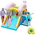 SunSports Kids Inflatable Bounce House,Indoor Bouncy Castle for Backyard,Small Bounce House with Slide,Outdoor Jumping House with Ball Pit