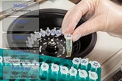 BKMAMLAB 1.5ml Microcentrifuge Tubes 500pcs, EO