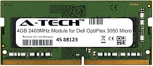 A-Tech 4GB Module for Dell OptiPlex 3050 Micro Form Factor MFF Desktop PC Compatible DDR4 2400Mhz Memory Ram (ATMS283811A25824X1)