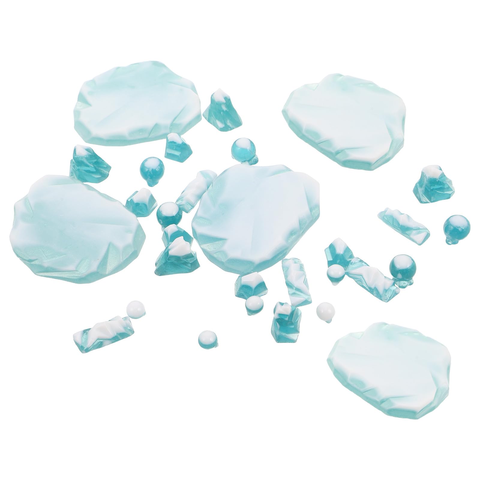SUPVOX 30pcs Fake Ice Scenery: Miniature Iceberg Decor - Arctic Landscape Model - Snow Mountain Decorations for Christmas Dollhouse Accessories Diorama Props