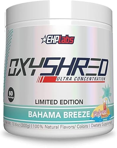 EHP Labs OxyShred Pre Workout Powder - Preworkout Powder with L Glutamine & Acetyl  L Carnitine, Energy Boost Drink - Strawberry Margarita, 60 Servings in  Kenya