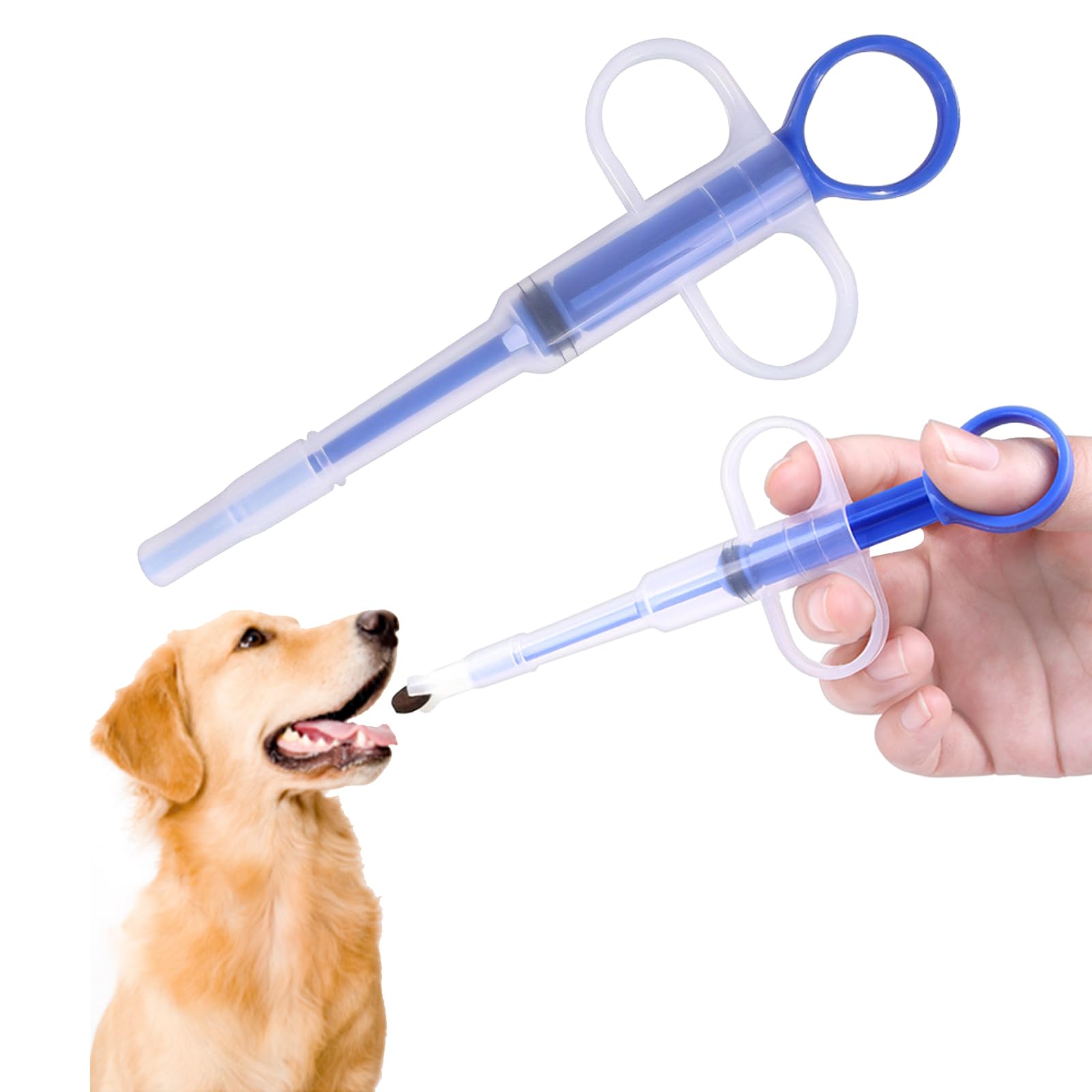 YAZANY Pet Pill Popper, Pet Pill Dispenser Cat Pill Popper Cat Tablet Dispenser, Medicine Shooter Feeder Pill Plunger Popper Soft Tip Tablet Syringe Pusher Animal Medicine Feeder for Small Cats Dogs