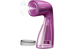 HiLIFE Steamer for Clothes, 1100W Clothes Steamer, Fast Wrinkle Removal with Large 300ml Tank, Ideal for All Fabrics, Easy to Use, Compact and Portable Travel Garment Steamer