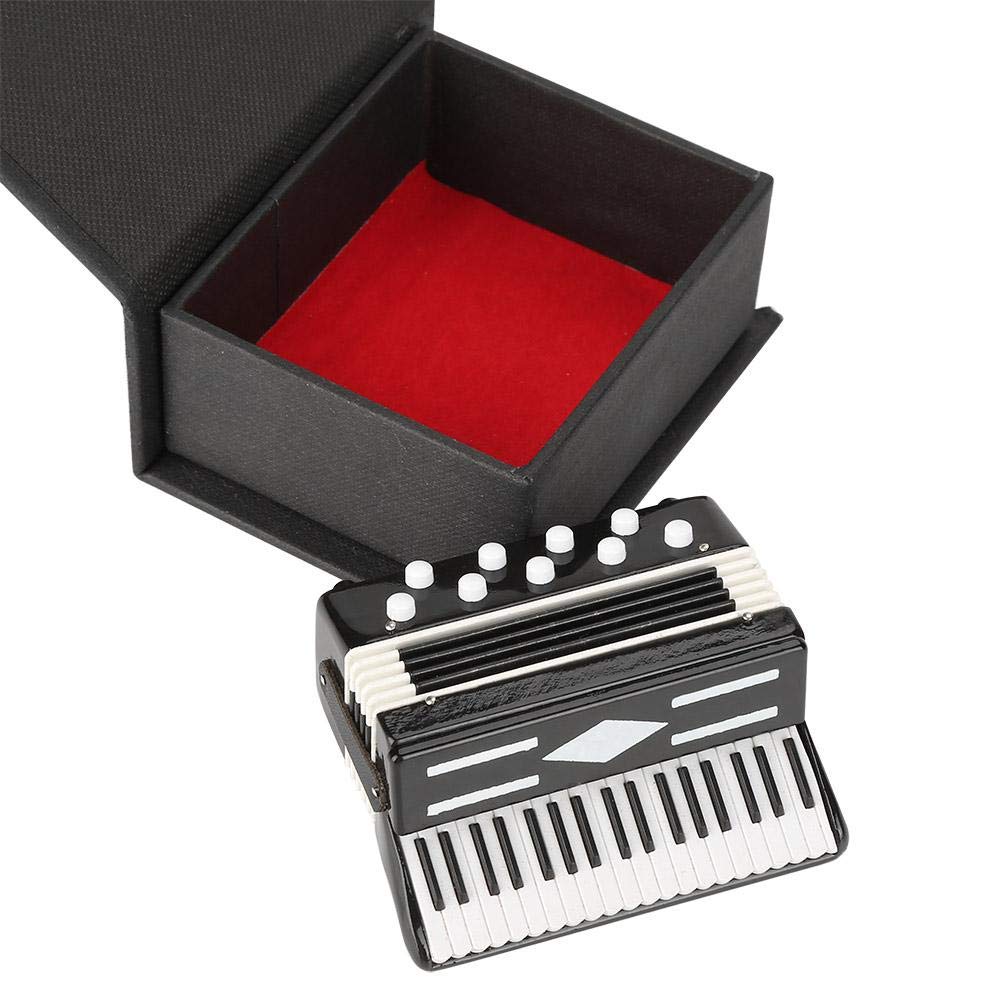 Miniature Accordion Model, Mini Musical Instruments Decoration, Compact Music Lover Gift for Home Office Desktop Decor Collectible Accessories