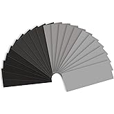 Shineboc Extra Fine Sandpaper Assortment, Wet Dry Sand Paper 9 x 3.6 Inch | 20 Sheets, 1000/2000/3000/5000 Grit, for Wood Metal Automotive Sanding and Polishing