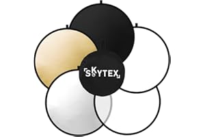 Skytex 32Inch/80CM 5in1 Portable Light Reflector with Bag,Silver/Gold/Translucent/White/Black Light Diffuser Studio Collapsible Reflectors Photography Accessories for Any Photography Situation