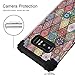 Hocase Galaxy Note 8 Case, Shockproof Heavy Duty Hybrid Silicone Rubber Bumper+Hard Shell Full Body Protective Phone Case w/Cute Mandala Floral Print for Samsung Galaxy Note 8 2017 - Black