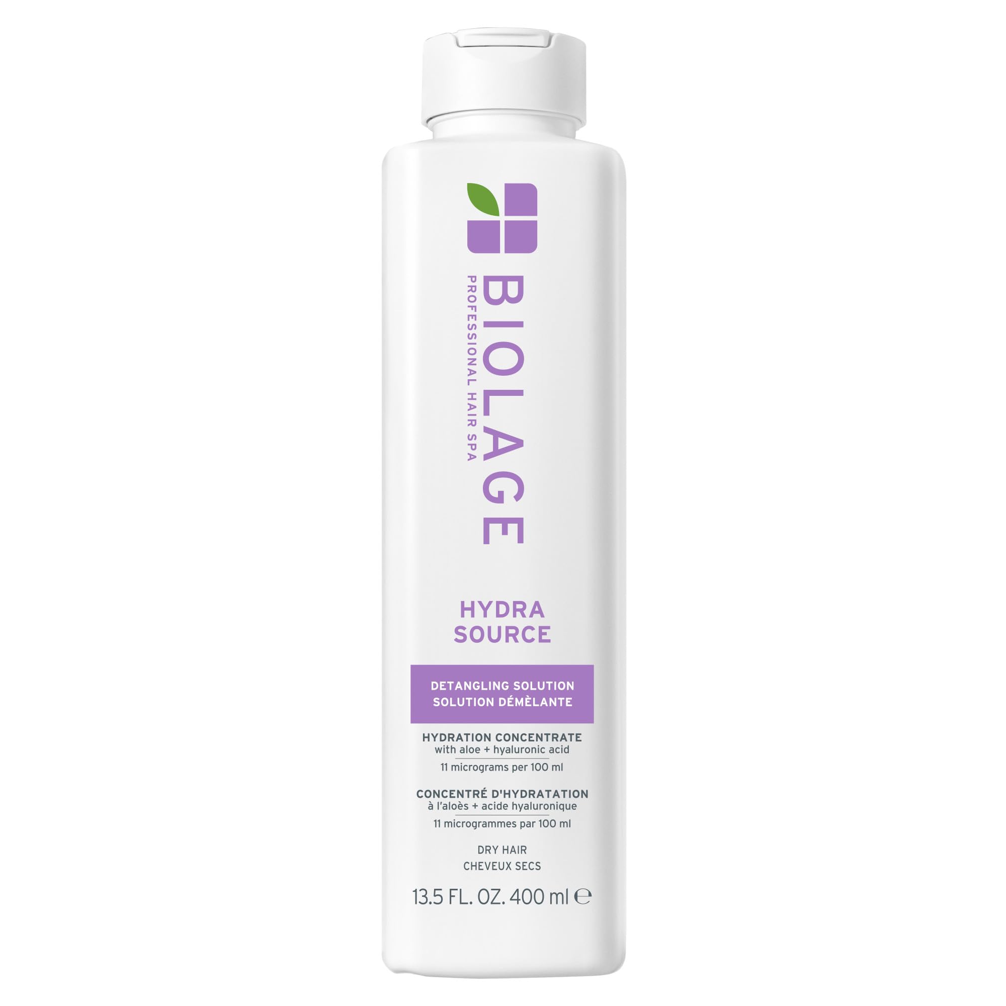 Photo 1 of Biolage Hydra Source Detangling Solution - Conditions, Instantly Detangles & Controls Static, For Dry Hair, With Micro-Filtered Aloe Vera & Fermented Hyaluronic Acid, 13.5 Fl Oz, Packaging may vary