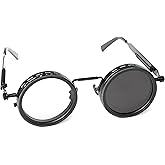 Adjustable Polarized Sunglasses with 1-9 Tint Levels - UV400 Protection & ND Filter Lenses - Unisex Round Frame Beach Eyewear