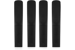 4pcs Plastic Clarinet Reeds 2.5 Strength, Synthetic Resin Bb Bass Clarinet Reeds Replacement Easy of Play Traditional Classic
