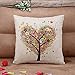 Usstore Flax Pillow Square Pillow Throw Pillow Cover Cases Decorative Cushion
