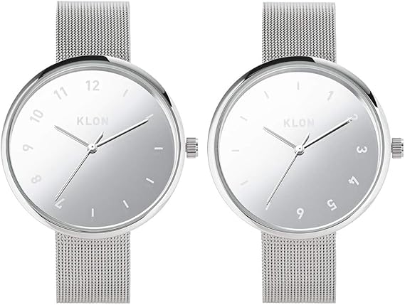 Amazon ペアウォッチ 人気 腕時計 ミラー 鏡盤面 シンプル おしゃれ カップル Klon Connection Elfin Mirror Ver 38mm 腕時計 腕時計 通販