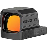 OSIGHT SE DPP Enclosed Red Dot Sight, 2 &amp; 32 MOA Circle, DeltaPoint Pro | Large Field of View, Side-Load Battery, Aspherical Lens, Multi-Reticle System for Full-Size Setups